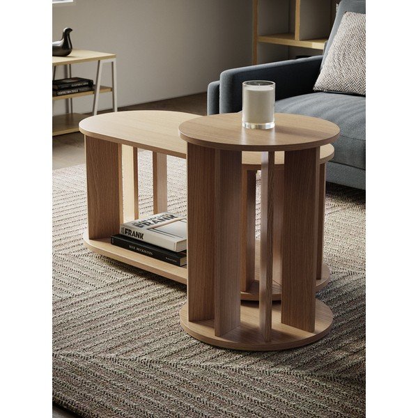 Konferenčný stolík v dekore duba v prírodnej farbe 50x110 cm Nora – TemaHome-image-1