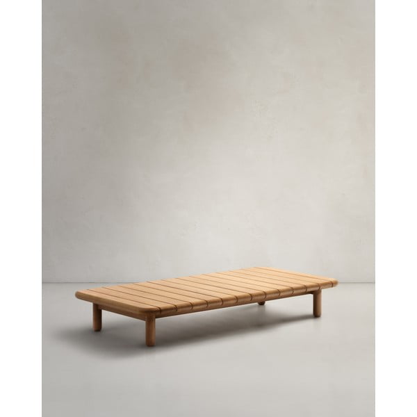 Záhradný odkladací stolík z tíkového dreva 70x140 cm Turqueta – Kave Home-image-3