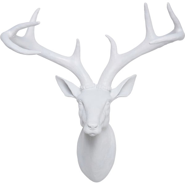 Biela dekoratívne busta v tvare jeleňa Kare Design Deer, 40 x 45 cm-image-1
