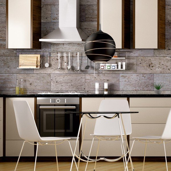 Čierne guľaté závesné svietidlo Lamkur Lines-image-1