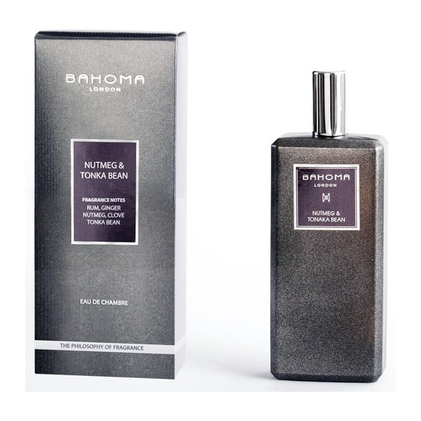 Interiérový vonný sprej Bahoma, vôňa muškátového orieška a tonkových bôbov, 100 ml