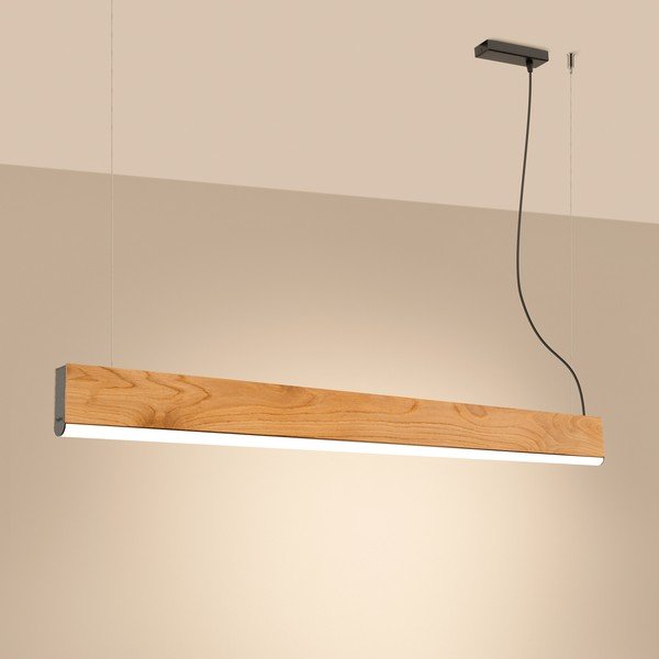 LED závesné svietidlo z masívneho dreva v prírodnej farbe LYKKE – Thoro-image-1