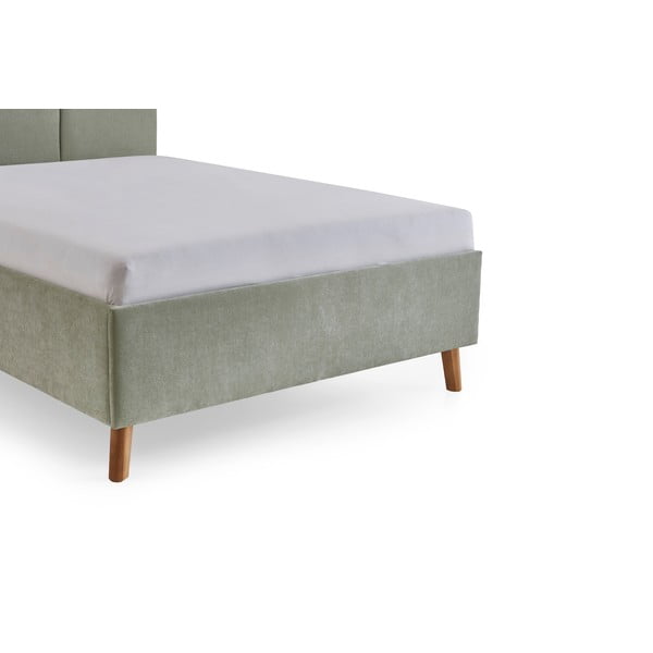 Svetlozelená čalúnená dvojlôžková posteľ s roštom 140x200 cm Piano – Meise Möbel-image-3