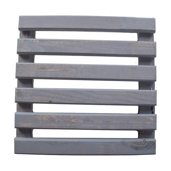 Sivá drevená pojazdná podložka pod kvetináč Esschert Design, 29 x 29 cm-image-3