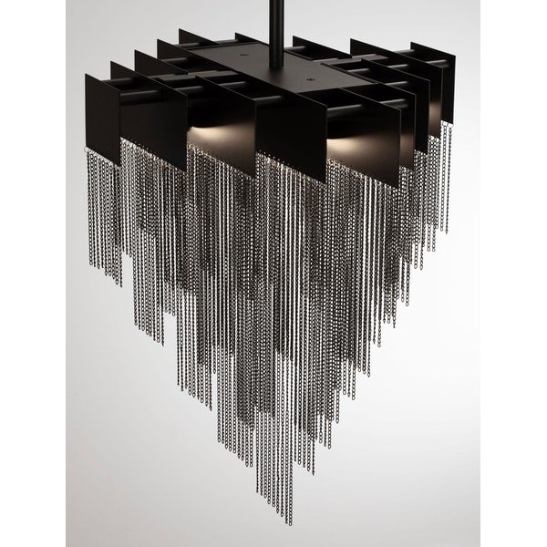 Matne čierne oceľové LED závesné svietidlo so stmievačom Revια – Nova Luce-image-3