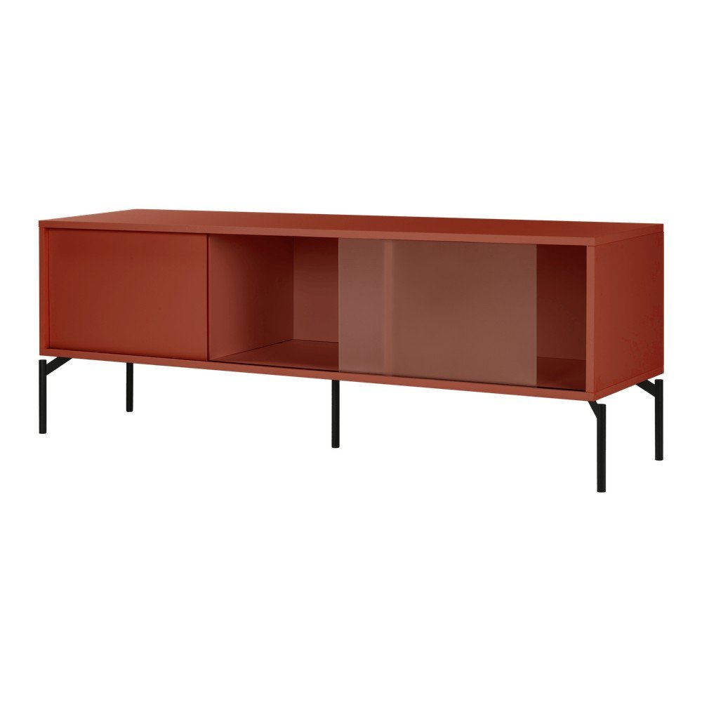 E-shop TV stolík v terakotovej farbe 160x60x42 cm Met – noo.ma