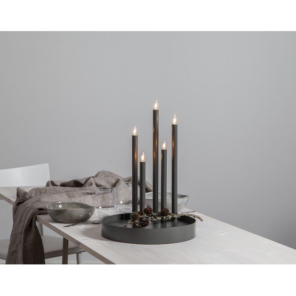 Čierna svetelná dekorácia ø 32 cm Deco – Star Trading-image-3