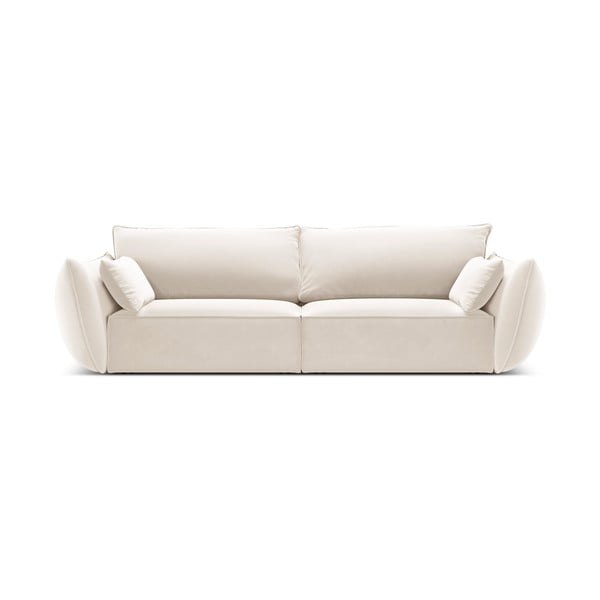 Béžová zamatová pohovka 208 cm Vanda – Mazzini Sofas
