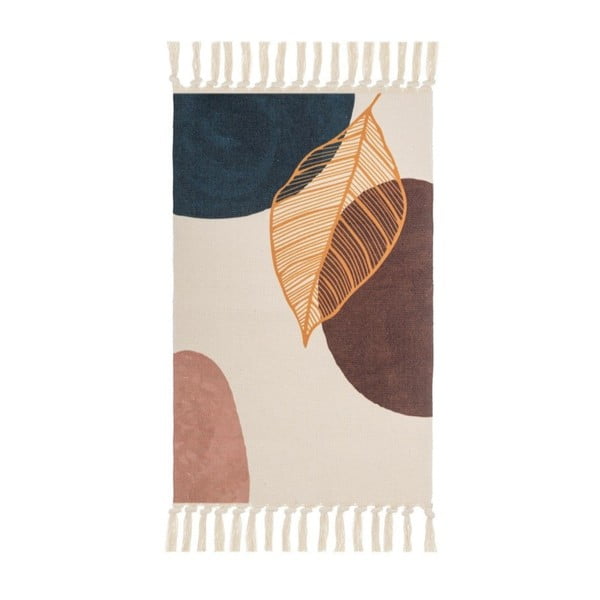Krémový prateľný koberec s prímesou bavlny 50x80 cm – Casa Selección
