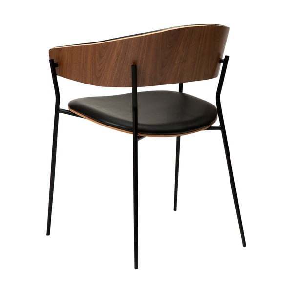 Čierne/tmavo prírodné jedálenské kreslo s podrúčkami Crib – DAN-FORM Denmark-image-4