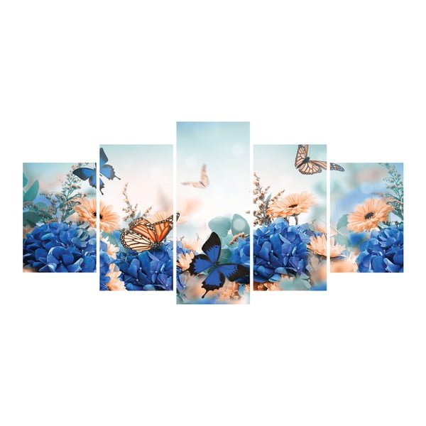 Viacdielny obraz La Maison Des Couleurs Blue Butterflies
