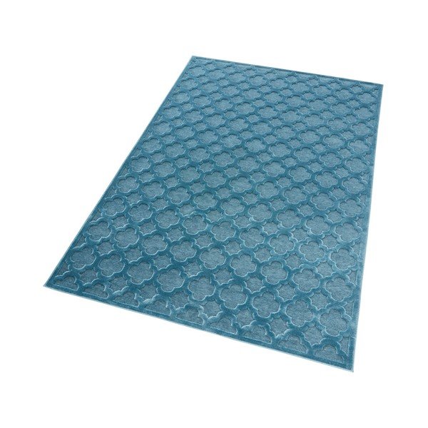 Modrý koberec z viskózy Mint Rugs Bryon, 80 × 125 cm-image-3