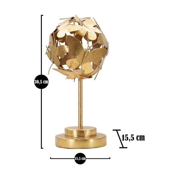 Kovová soška v zlatom dekore Mauro Ferretti Butterfly-image-2