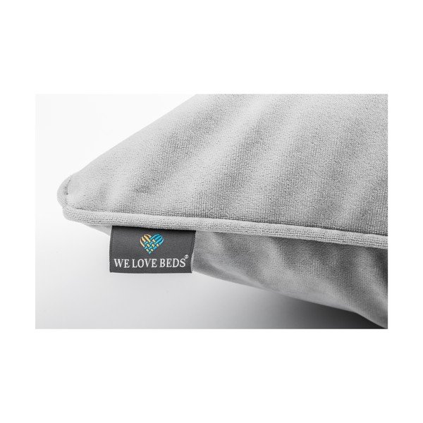 Sivá obliečka na vankúš WeLoveBeds Silver, 40 × 60 cm-image-2