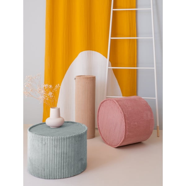 Menčestrový detský puf v mentolovej farbe – Wigiwama-image-1