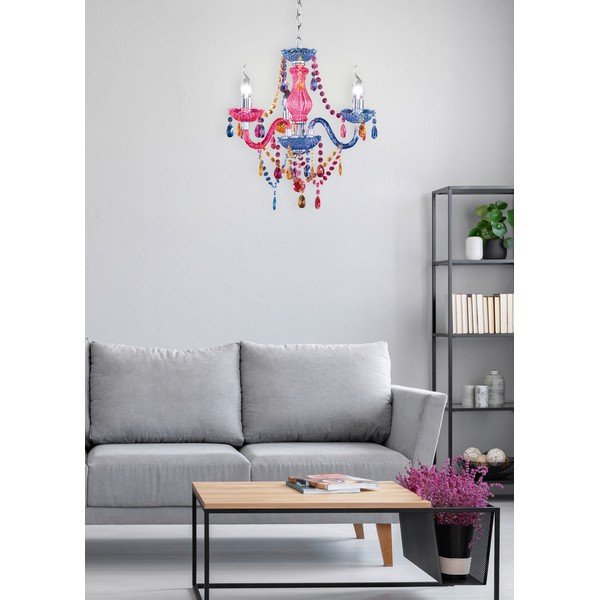 Kovové závesné svietidlo s tienidlom z akrylového skla ø 46 cm Lüster – Reality-image-1