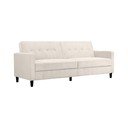 Biela menčestrová rozkladacia pohovka 82 cm Hartford – Støraa