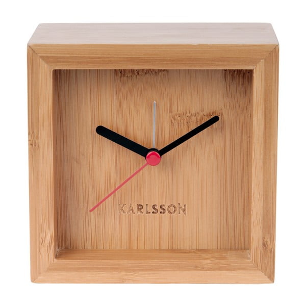 Bambusové stolové hodiny Karlsson Franky, šírka 10 cm