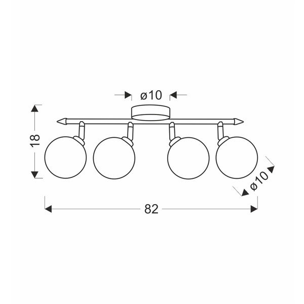 Stropné svietidlo v bronzovej farbe so skleneným tienidlom ø 10 cm Rodia – Candellux Lighting-image-3