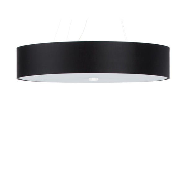 Čierne závesné svietidlo s textilným tienidlom ø 70 cm Herra – Nice Lamps