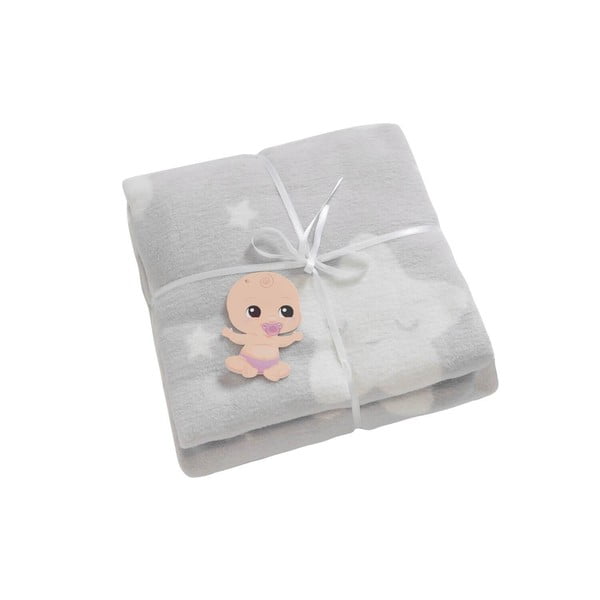 Svetlosivá fleecová detská deka 100x120 cm Star – Mijolnir