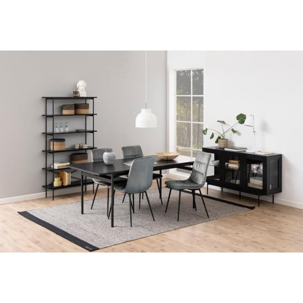 Čierny regál v dekore jaseňa 94x172 cm Angus – Actona-image-4