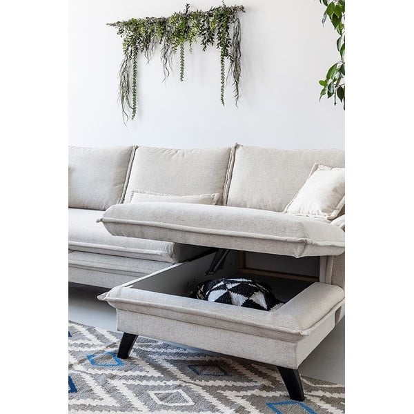 Svetlobéžová rozkladacia rohová pohovka Miuform Charming Charlie, pravý roh-image-4