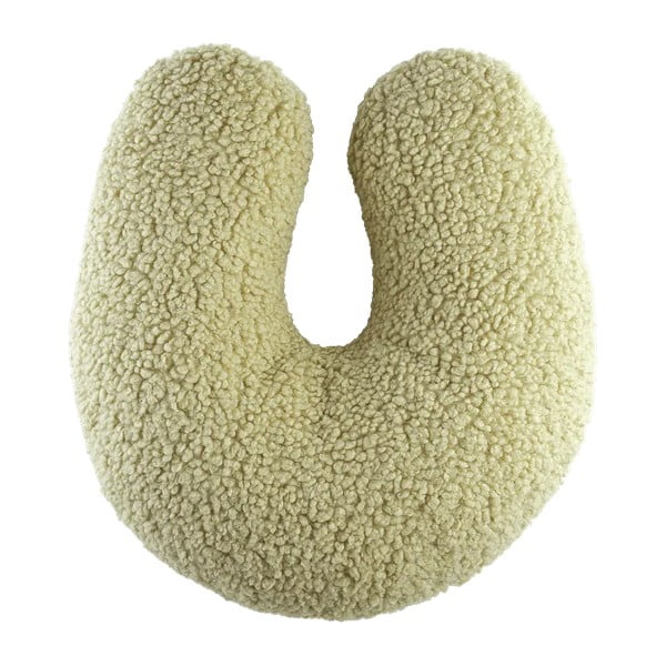 Zelený detský pohovkový vankúš z textílie buklé U – Wigiwama