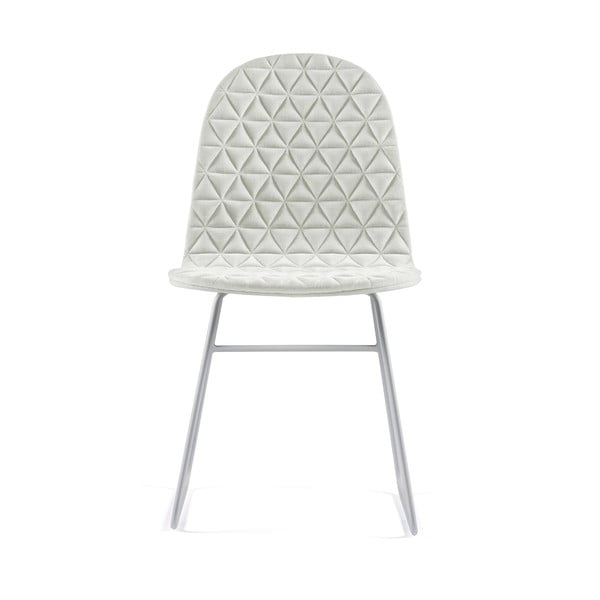 Krémová stolička s kovovými nohami IKER Mannequin V Triangle
