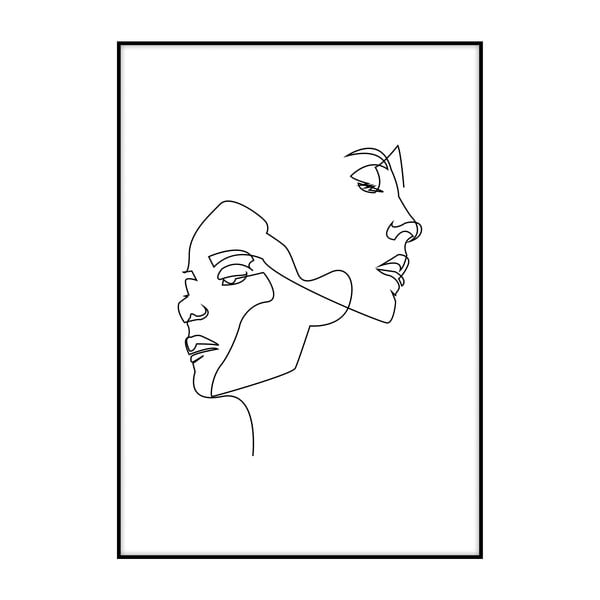 Plagát Imagioo Two Faces, 40 × 30 cm