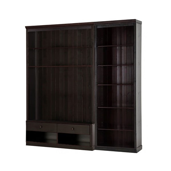 Hnedá TV zostava z borovicového dreva 214x223 cm Anita – Støraa-image-1