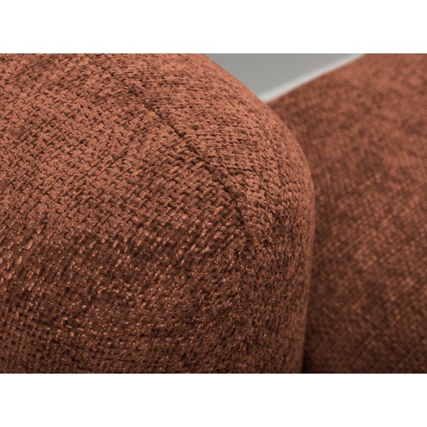 Terakotová ženilková rozkladacia/s úložným priestorom rohová pohovka (pravý roh/s leňoškou) Mele – Makamii-image-1