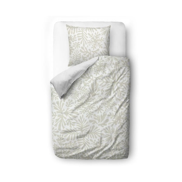 Biele/svetlosivé obliečky na jednolôžko z bavlneného saténu 140x200 cm Freezing – Butter Kings