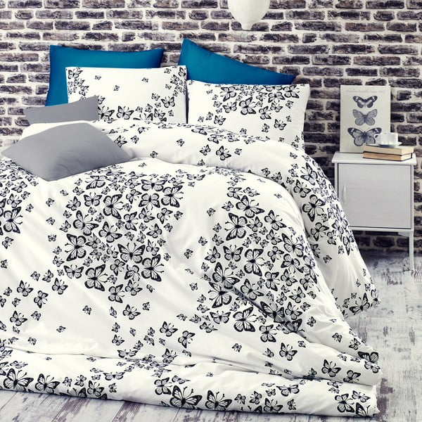 Obliečky s plachtou Butterfly Blue, 200 × 220 cm