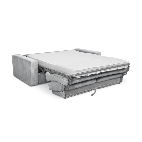 Svetlosivá menčestrová rozkladacia pohovka 195 cm Nona – Makamii-image-3