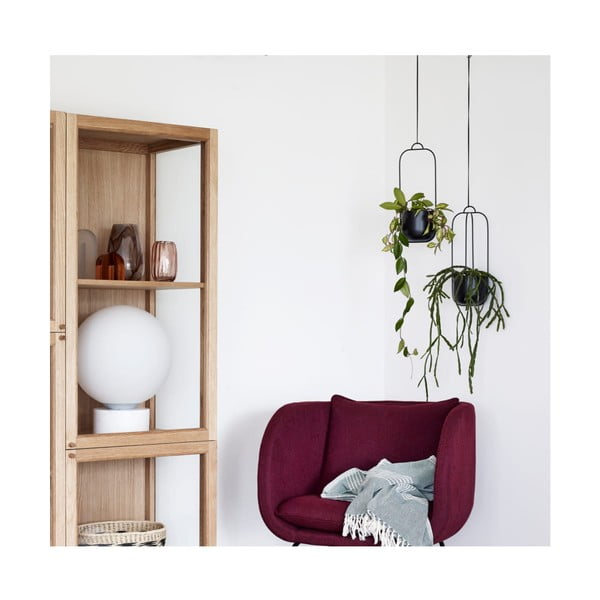 Súprava 2 čiernych závesných železných kvetináčov Hübsch Juro-image-2