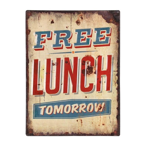Kovový obraz Free Lunch