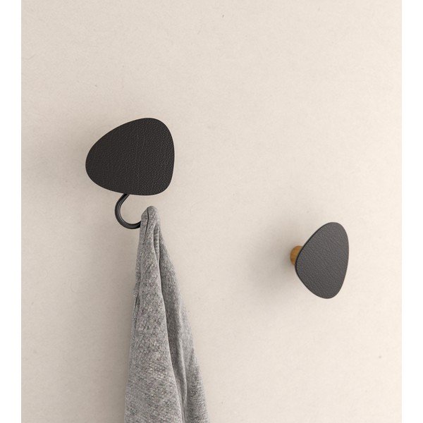 Čierny nástenný oceľový háčik Dot L Bull – LIND DNA-image-1