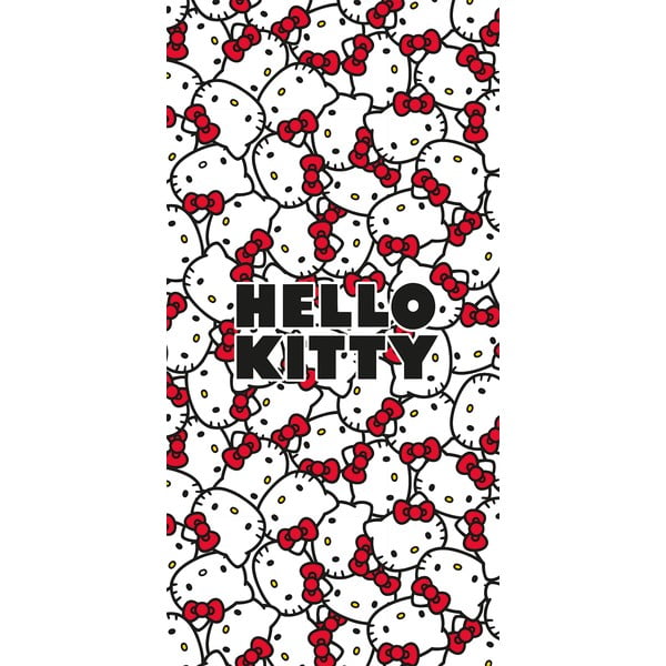 Červená/biela bavlnená detská osuška 70x140 cm Hello Kitty – Jerry Fabrics