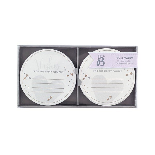 Podložky pod pohár pre svadobných hostí s miestom pre odkaz Busy B-image-3