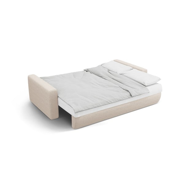 Béžová rozkladacia pohovka s úložným priestorom 238 cm Belfast – Cosmopolitan Design-image-3