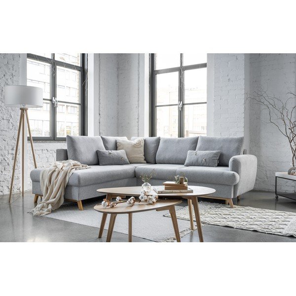 Svetlosivá rozkladacia/s úložným priestorom rohová pohovka (ľavý roh/do L) Scandic Lagom – Miuform-image-4