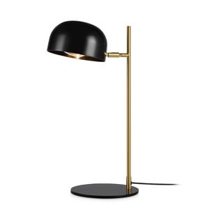 Čierna stolová lampa so stojanom v medenej farbe Markslöjd Pose