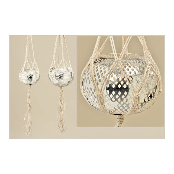 Sada 2 jutových povrazov na zavesenie svietnika Boltze