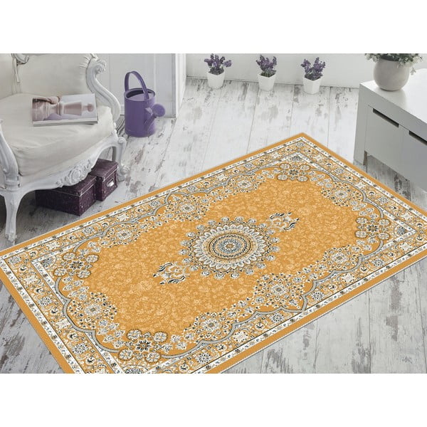 Žltý behúň Vitaus Luka, 80 x 200 cm-image-1