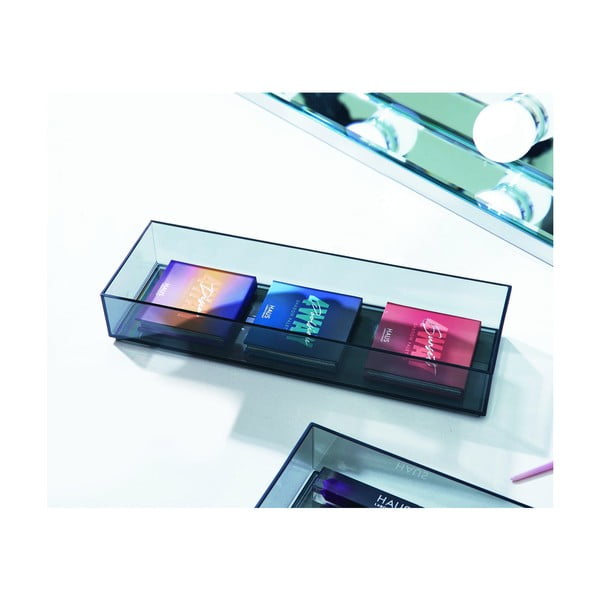 Matne čierny kúpeľňový organizér na kozmetiku z recyklovaného plastu - iDesign-image-1