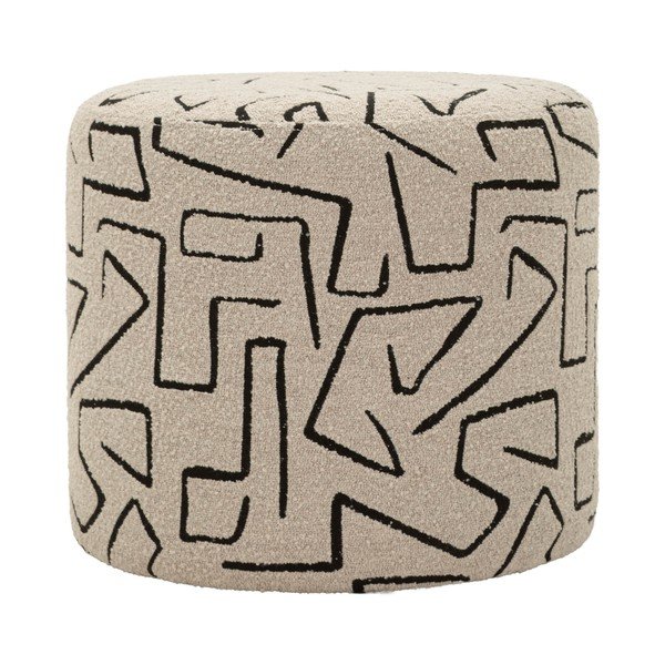 Béžový taburet z textílie buklé Nairobi – Mauro Ferretti