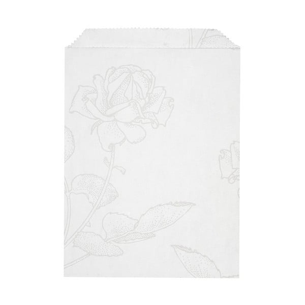 Sada 10 papierových vrecúšok Glassine Floral