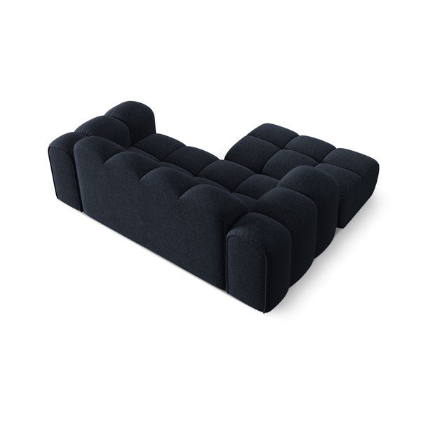 Tmavomodrá ženilková rohová pohovka (ľavý roh/s leňoškou) Treno – Cosmopolitan Design-image-3