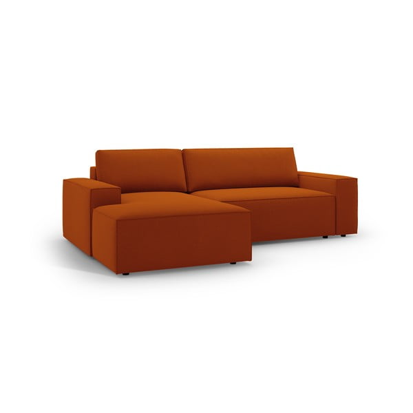 Rozkladacia rohová pohovka v tehlovej farbe (ľavý roh) Jodie – Micadoni Home-image-2